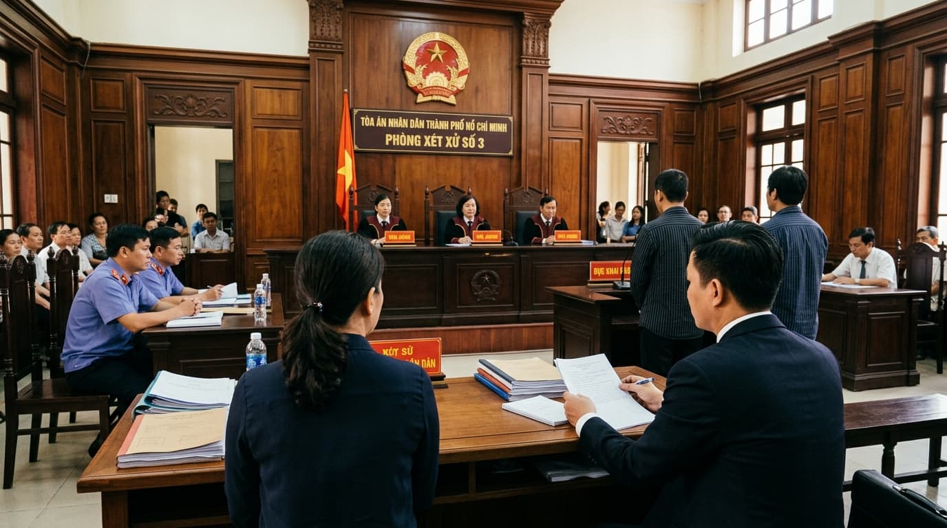 Phiên tòa xét xử phúc thẩm về quyền nuôi con và nghĩa vụ cấp dưỡng
